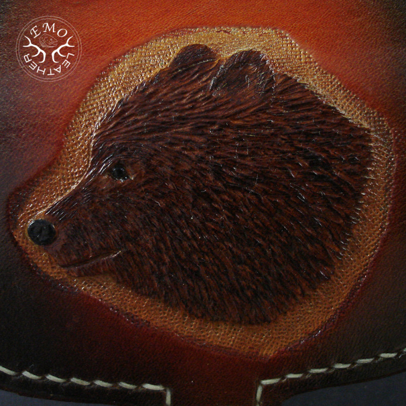 Brown Leather 5 Standard Caliber Round Ammo Pouch | EmoLeather | Custom Leather Goods