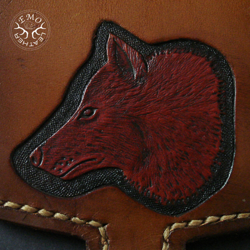 Light Brown Leather 5 Standard Caliber Round Ammo Pouch | EmoLeather | Custom Leather Goods