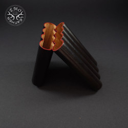 Black Corona 4 Slot Cigar Case | EmoLeather | Custom Leather Goods 2