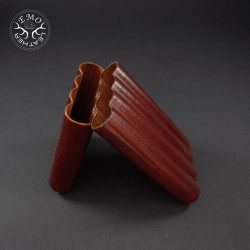 Light Brown Corona 4 Slot Cigar Case | EmoLeather | Custom Leather Goods 2