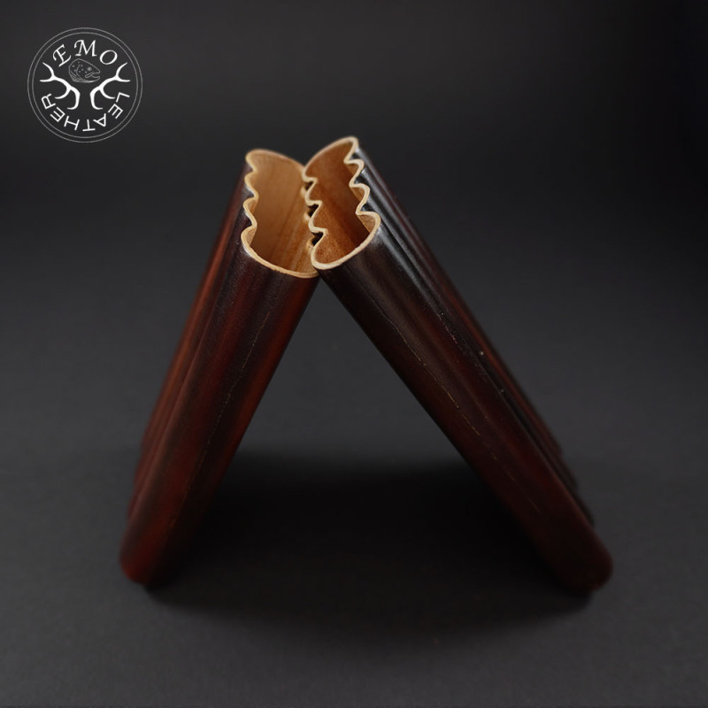 Rusty Corona Long 4 Slot Cigar Case | EmoLeather | Custom Leather Goods