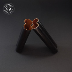 Black 2 Slot Churchill Cigar Case | EmoLeather | Custom Leather Goods 2