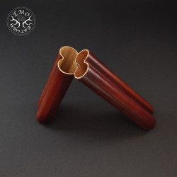 Brown 2 Slot Churchill Cigar Case | EmoLeather | Custom Leather Goods 2