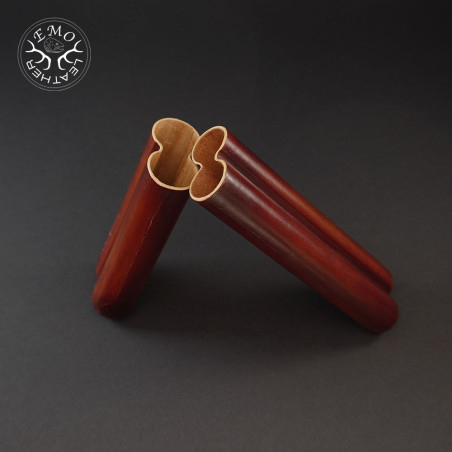 Brown 2 Slot Churchill Cigar Case | EmoLeather | Custom Leather Goods