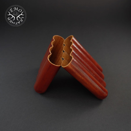 Tan 4 Slot Churchill Cigar Case | EmoLeather | Custom Leather Goods