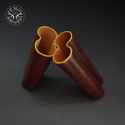 Brown 2 Slot Robusto Cigar Case | EmoLeather | Custom Leather Goods 2