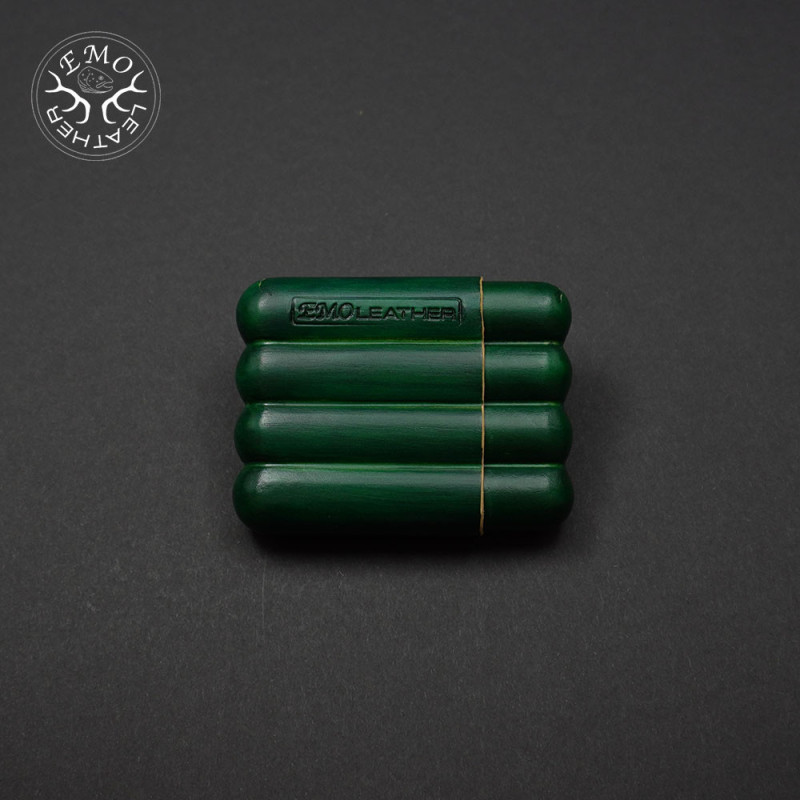 Forest Green 4 Slot Toscanello Case | EmoLeather | Custom Leather Goods