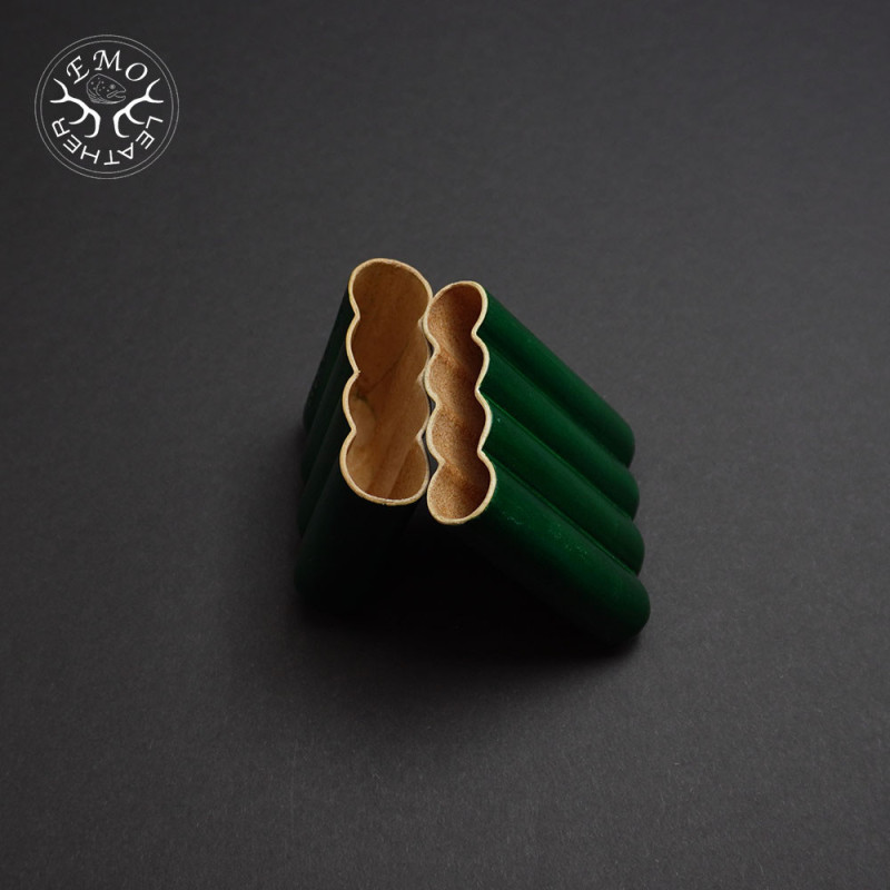 Forest Green 4 Slot Toscanello Case | EmoLeather | Custom Leather Goods