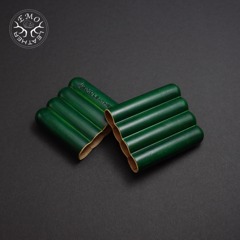 Forest Green 4 Slot Toscanello Case | EmoLeather | Custom Leather Goods