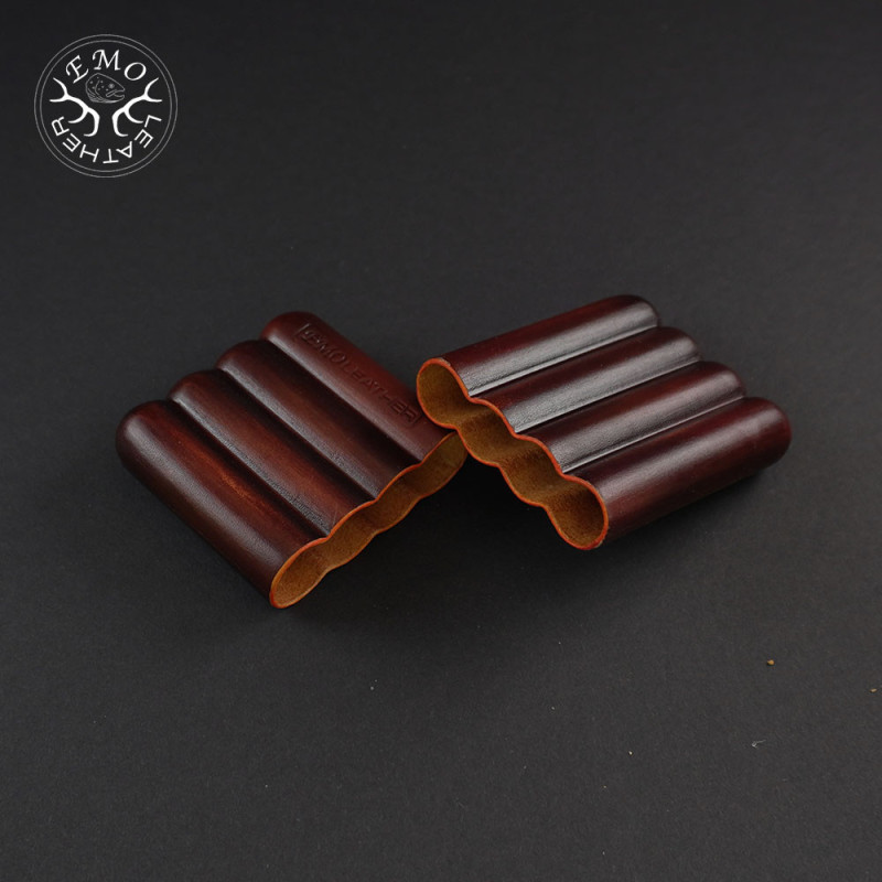 Rusty Brown 4 Slot Toscanello Case | EmoLeather | Custom Leather Goods