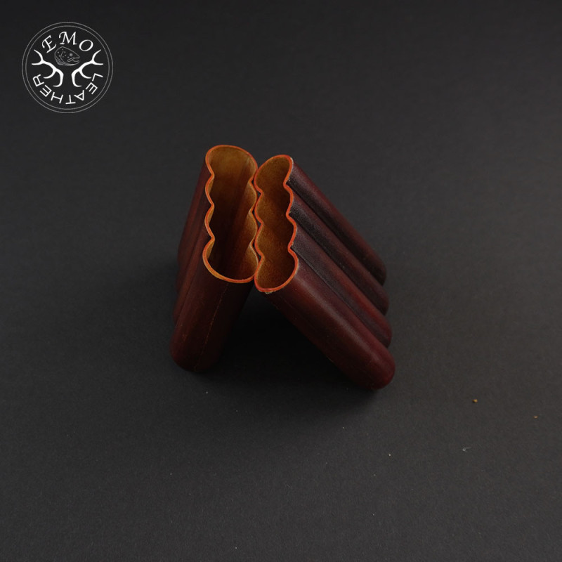 Rusty Brown 4 Slot Toscanello Case | EmoLeather | Custom Leather Goods