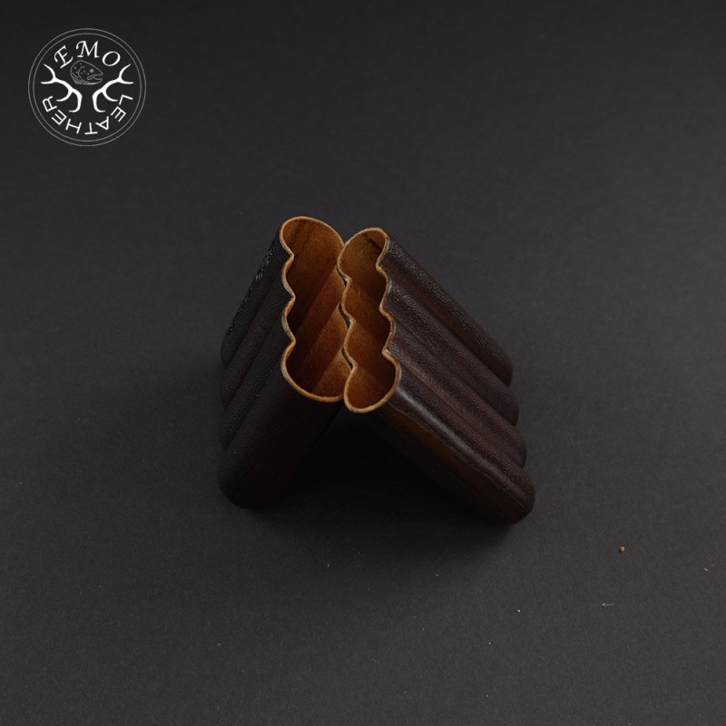 Brown 4 Slot Toscanello Case | EmoLeather | Custom Leather Goods