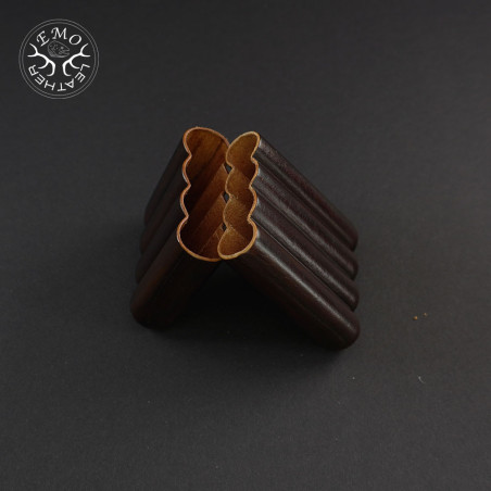 Brown 4 Slot Toscanello Case | EmoLeather | Custom Leather Goods