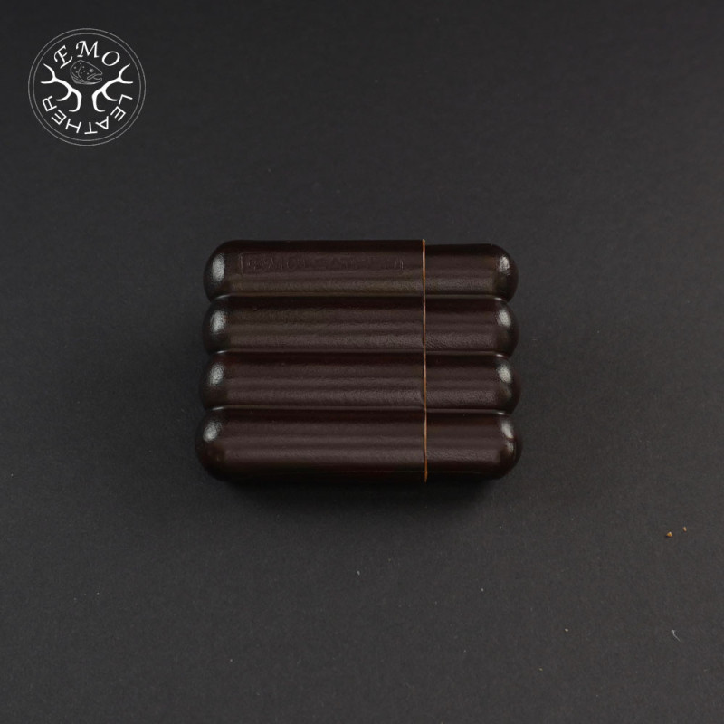 Brown 4 Slot Toscanello Case | EmoLeather | Custom Leather Goods