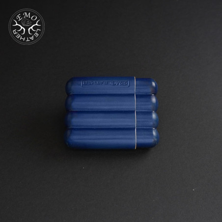 Blue 4 Slot Toscanello Case | EmoLeather | Custom Leather Goods Blue 4 Slot Toscanello Case | EmoLeather | Custom Leather Goods