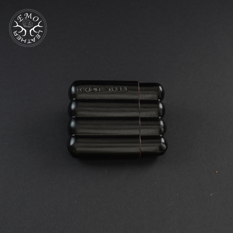 Black 4 Slot Toscanello Case | EmoLeather | Custom Leather Goods