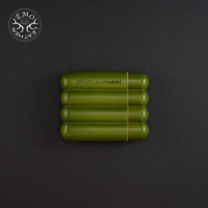Olive 4 Slot Toscanello Case | EmoLeather | Custom Leather Goods