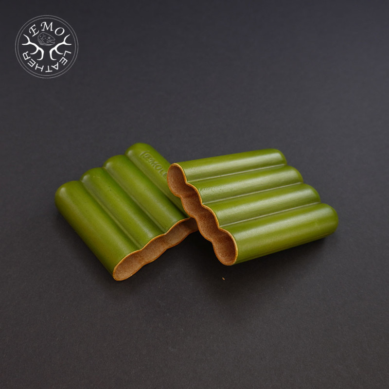 Olive 4 Slot Toscanello Case | EmoLeather | Custom Leather Goods