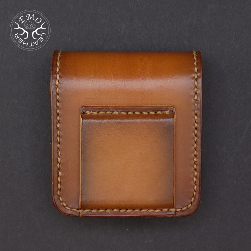 Light Brown Leather 5 Standard Caliber Round Ammo Pouch | EmoLeather | Custom Leather Goods