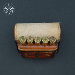 Brown Leather 5 Standard Caliber Round Ammo Pouch | EmoLeather | Custom Leather Goods 2