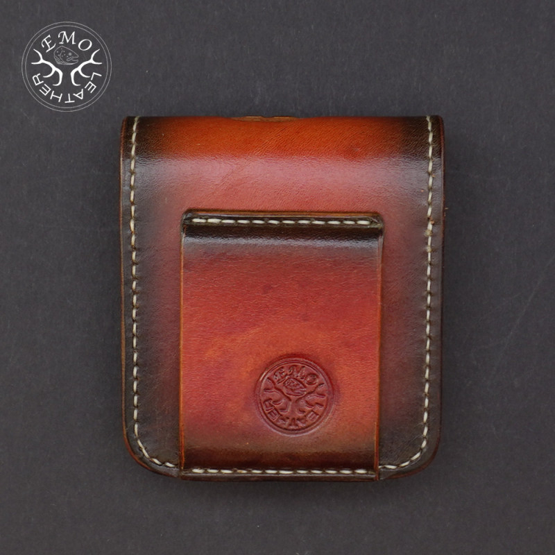 Brown Leather 5 Standard Caliber Round Ammo Pouch | EmoLeather | Custom Leather Goods