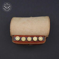Brown 5 Magnum Round Hunting Ammo Pouch | EmoLeather | Custom Leather Goods 2