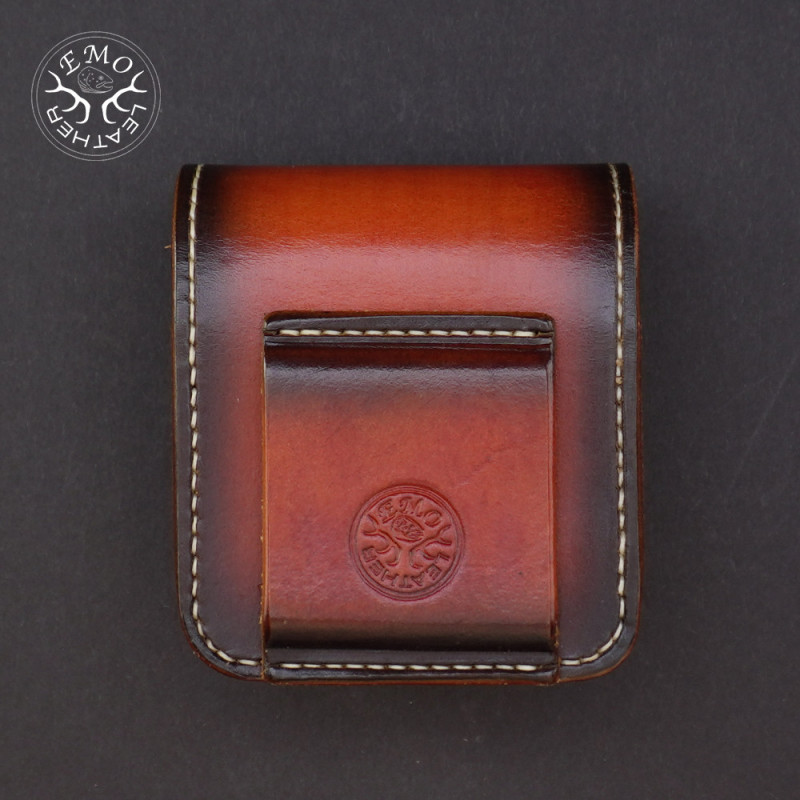 Brown Leather 10 Standard Caliber Round Ammo Pouch | EmoLeather | Custom Leather Goods