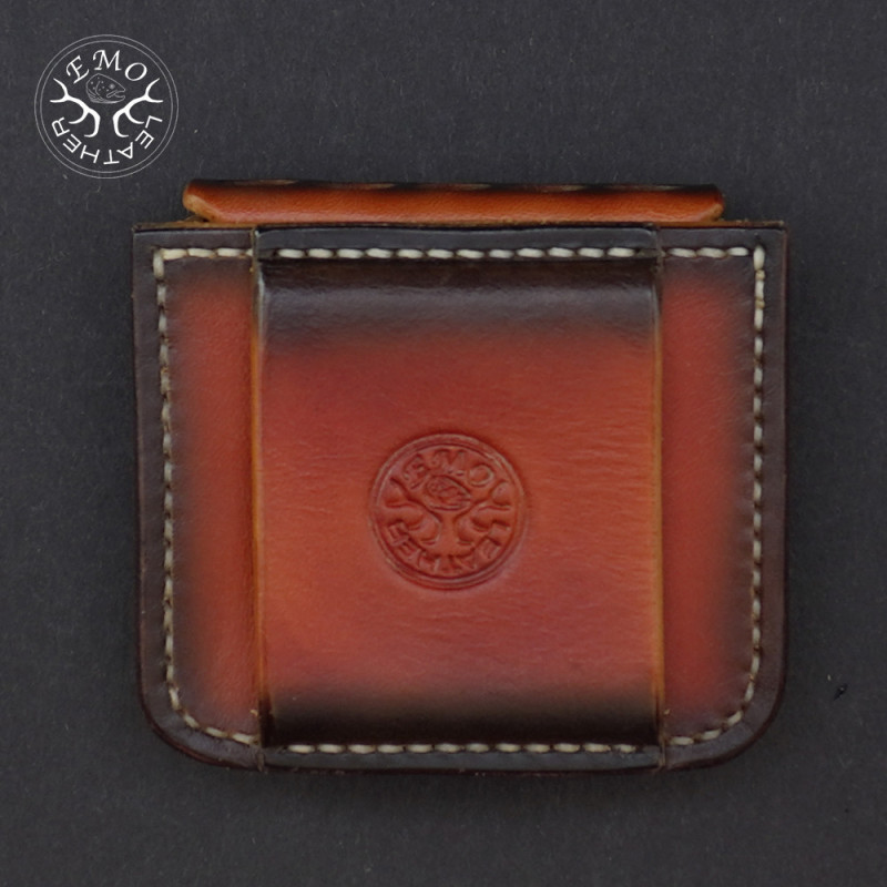 Brown Open 5 Standard Caliber Round Ammo Pouch | EmoLeather | Custom Leather Goods