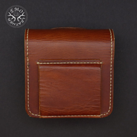 Brown Leather 10 Round Magnum Caliber Ammo Pouch | EmoLeather | Custom Leather Goods