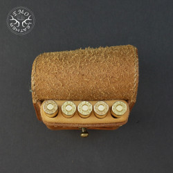 Light Tan Leather 5 Standard Caliber Round Ammo Pouch | EmoLeather | Custom Leather Goods 2