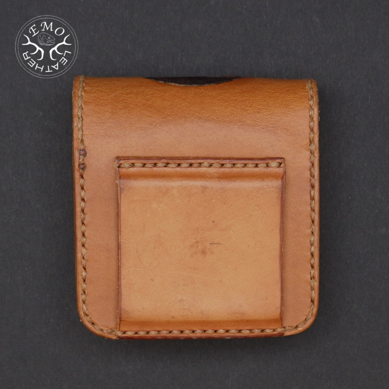 Light Tan Leather 5 Standard Caliber Round Ammo Pouch | EmoLeather | Custom Leather Goods
