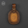 Brown Leather Toe Pad Over-Under | EmoLeather | Custom Leather Goods