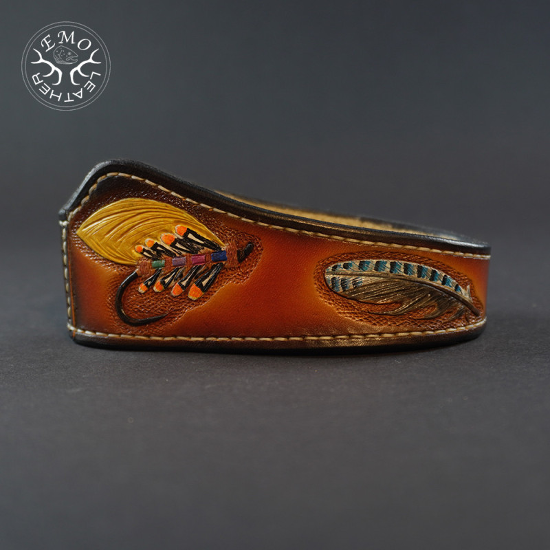 Brown Leather Pipe Rest | EmoLeather | Custom Leather Goods