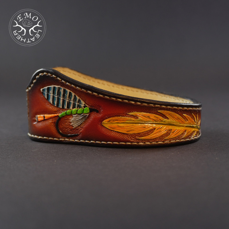 Brown Leather Pipe Rest | EmoLeather | Custom Leather Goods