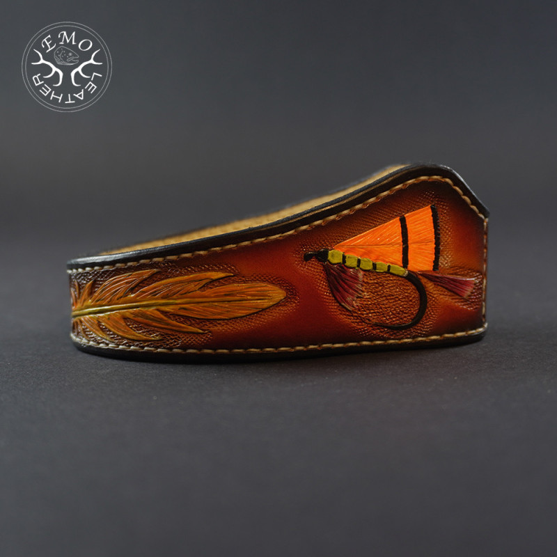 Brown Leather Pipe Rest | EmoLeather | Custom Leather Goods