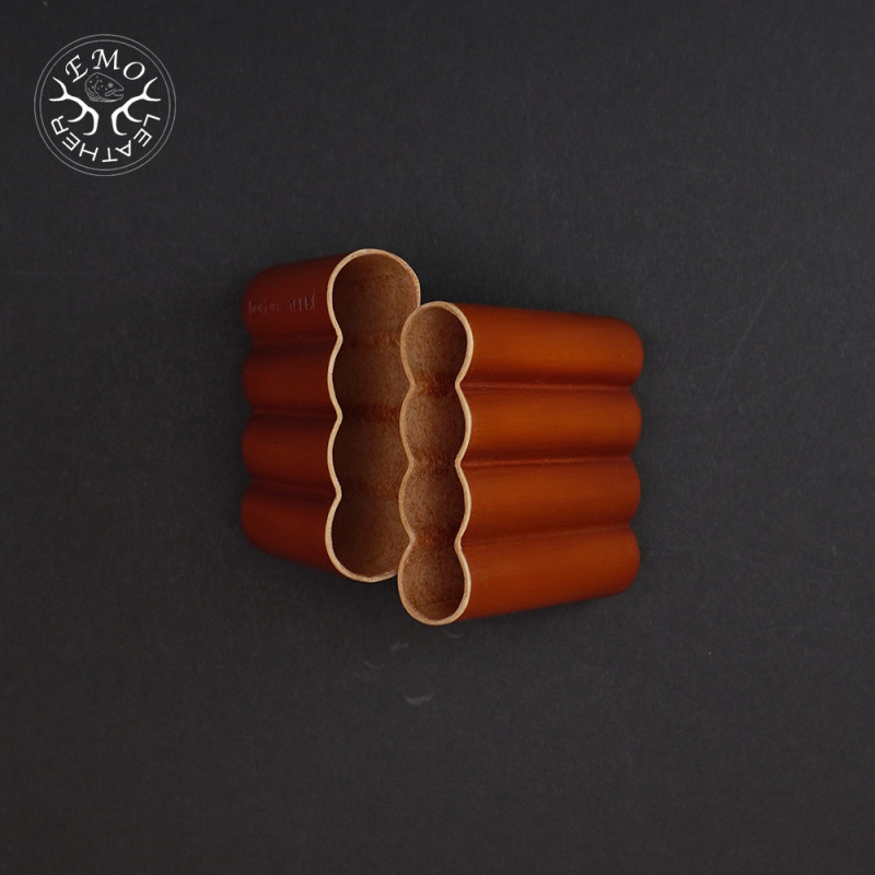 Light Brown 4 Slot Toscanello Case | EmoLeather | Custom Leather Goods