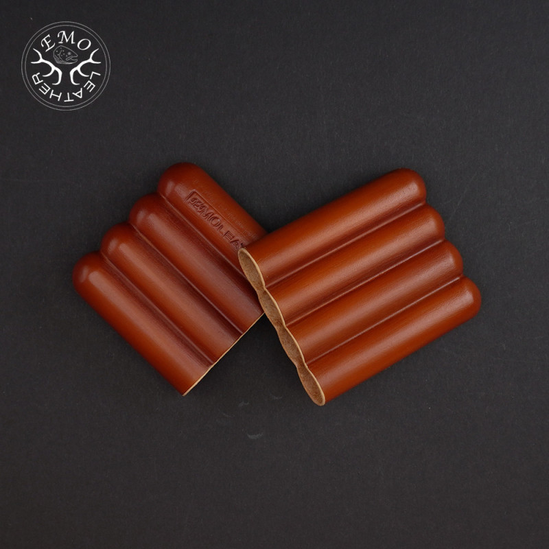 Light Brown 4 Slot Toscanello Case | EmoLeather | Custom Leather Goods