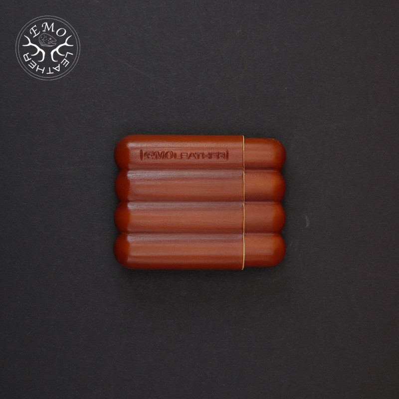 Light Brown 4 Slot Toscanello Case | EmoLeather | Custom Leather Goods