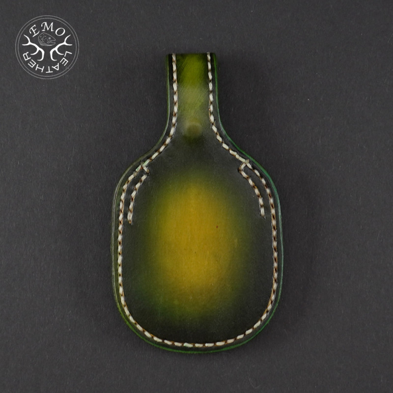 Olive Leather Toe Pad Over-Under | EmoLeather | Custom Leather Goods