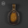 Dark Brown Leather Toe Pad Over-Under | EmoLeather | Custom Leather Goods