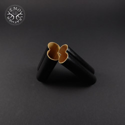 Black 2 Slot Churchill Cigar Case | EmoLeather | Custom Leather Goods 2