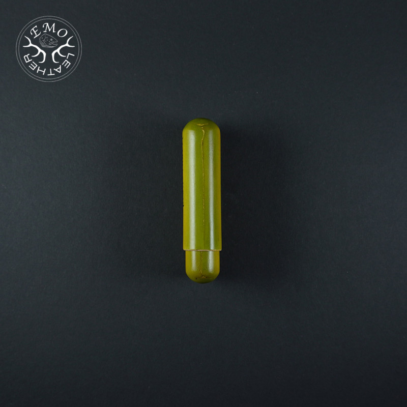 Olive Corona 2 Slot Cigar Case | EmoLeather | Custom Leather Goods