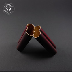 Red Corona 2 Slot Cigar Case | EmoLeather | Custom Leather Goods 2