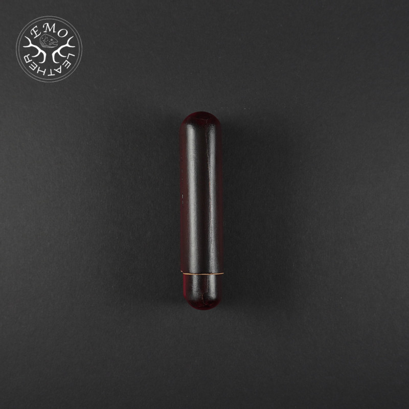 Red Corona 2 Slot Cigar Case | EmoLeather | Custom Leather Goods