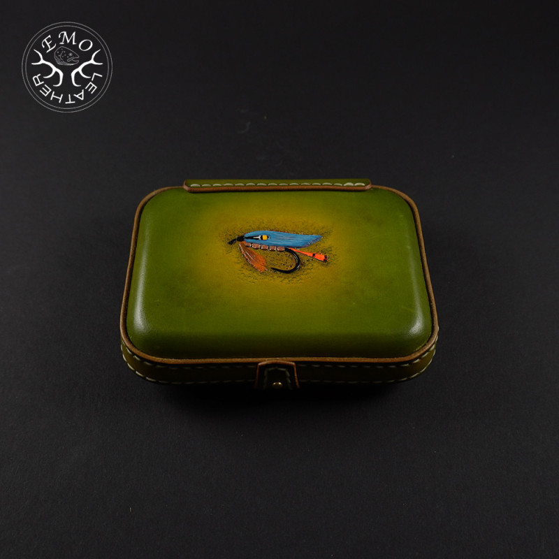 Lime Green F Fly Box | EmoLeather | Custom Leather Goods