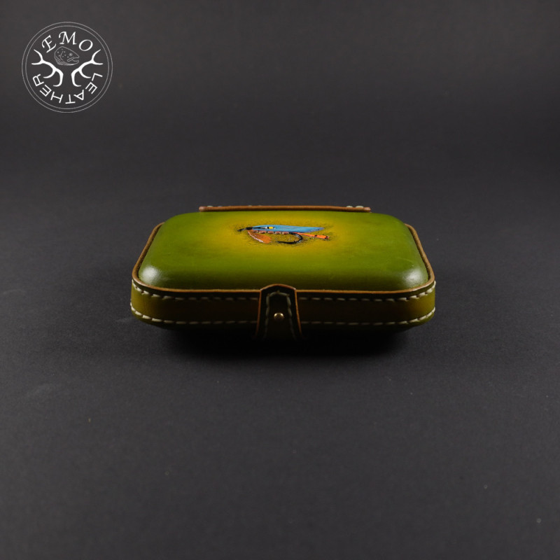 Lime Green F Fly Box | EmoLeather | Custom Leather Goods
