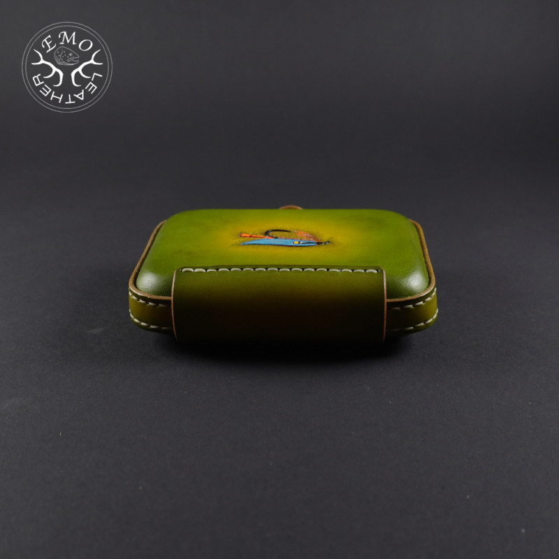 Lime Green F Fly Box | EmoLeather | Custom Leather Goods