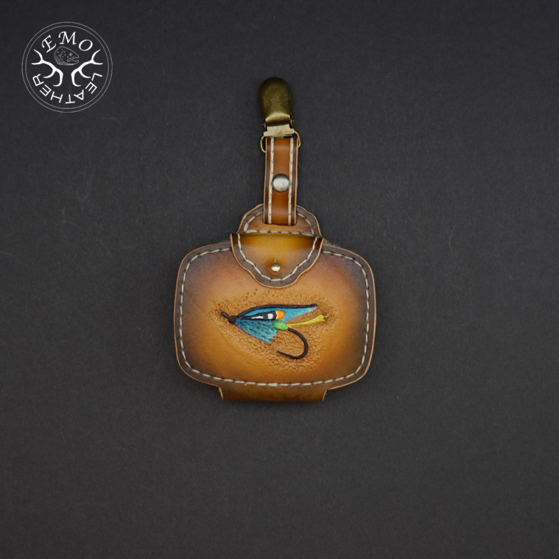 Brown Double Fly Pad | EmoLeather | Custom Leather Goods