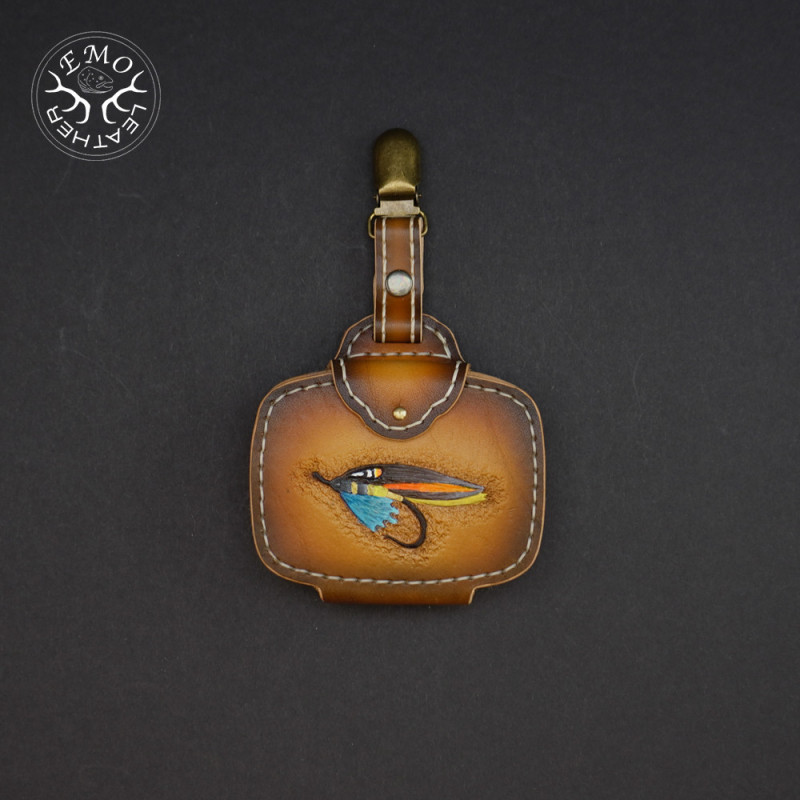 Brown Double Fly Pad | EmoLeather | Custom Leather Goods