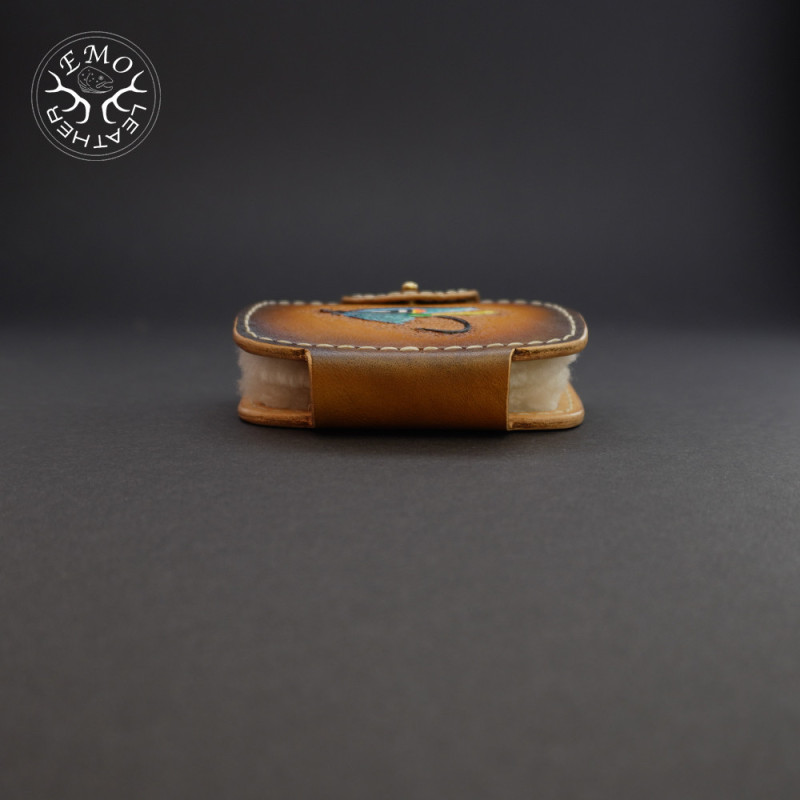 Brown Double Fly Pad | EmoLeather | Custom Leather Goods